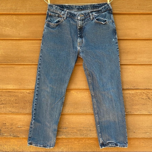 Vintage Wrangler Regular Fit Straight Leg Lightly Distressed Blue Jeans - Picture 2 of 13